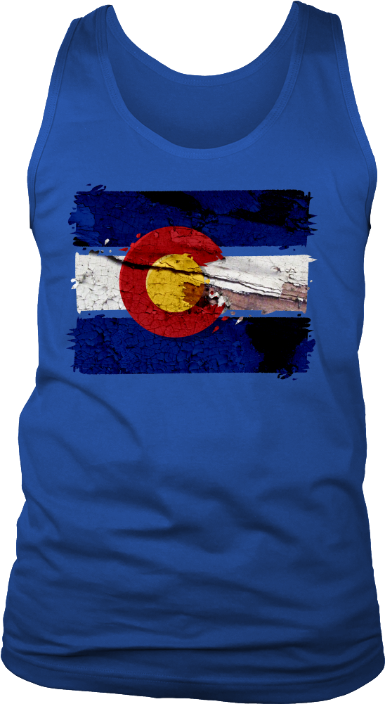 Colorado State Patriotic Us Vintage Flag Tank - Birthday Boy-kings Are Born In September (go) T-shirt (1000x1000), Png Download