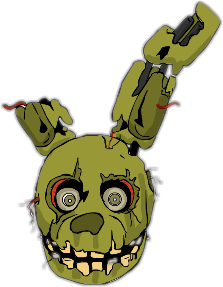 Png Royalty Free Stock Bonnie Sticker By Psych Sfm - Five Nights At Freddy's Springtrap Head (750x964), Png Download
