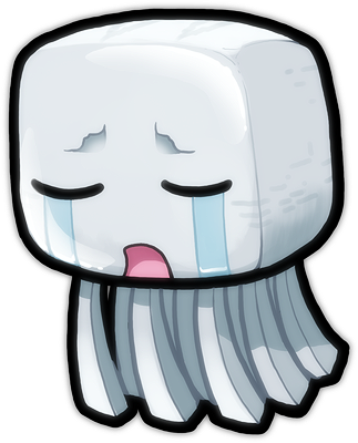 Minecraft Cartoon Ghast (323x400), Png Download