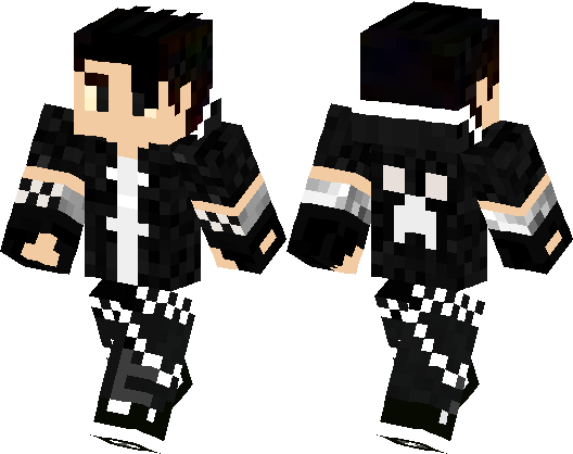 Arief33 Lbsg With White Line Head Jacket Skins - Minecraft (528x418), Png Download