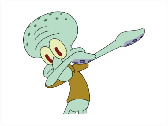 Some Stupid Squidward Render - Snapchat Stickers To Cut Out (549x413), Png Download