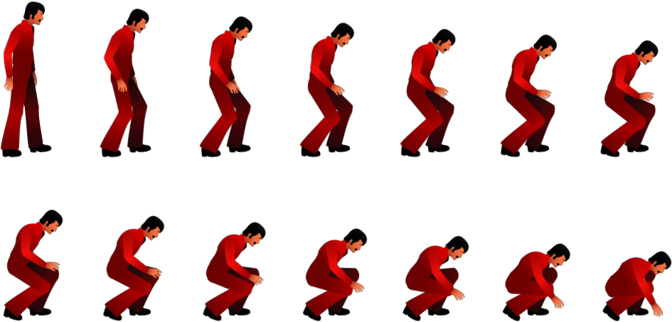 House On Fire - Picking Something Up Pose (980x460), Png Download