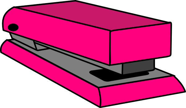 Png Stock Pink Clip Art At Clker Com Vector - Stapler Clipart (600x348), Png Download