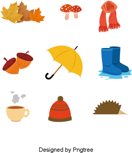 Simples Dos Desenhos Animados Handpainted Outono Promoção - Autumn Cliparts (640x640), Png Download
