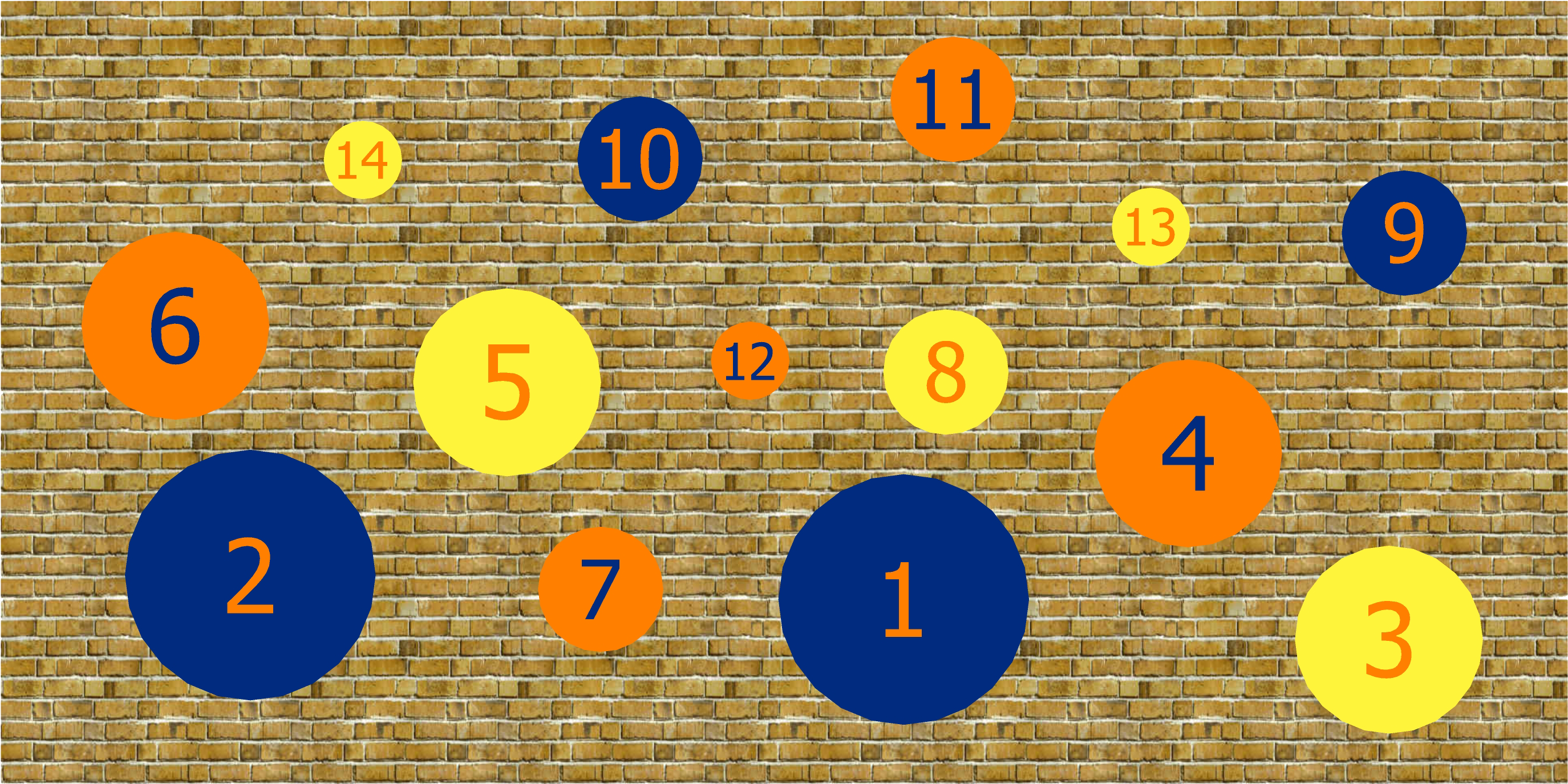 Pintura De Pared Bolas 171018 112820 - Circle (3500x1929), Png Download