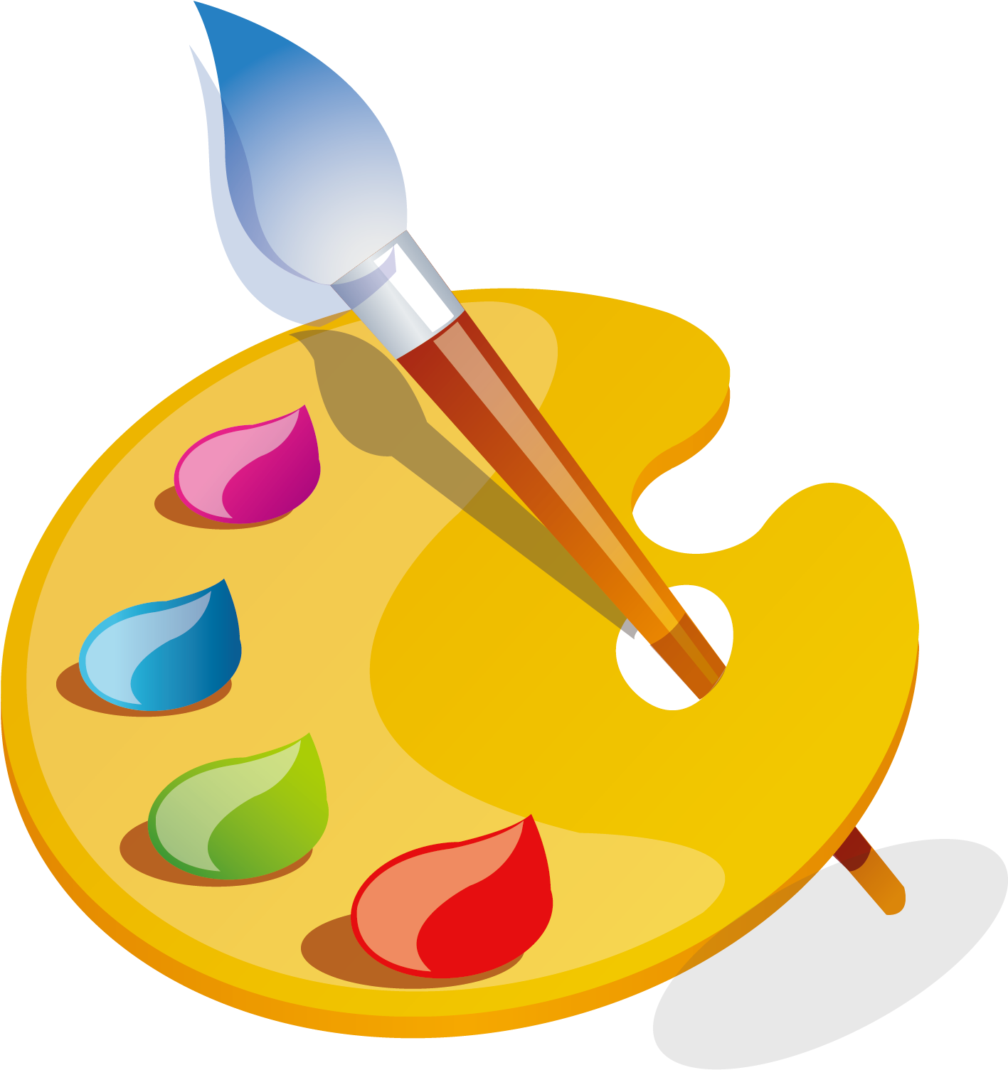 Svg Freeuse Stock Palette Painting Clip Art Hand Drawn - Utiles Escolares Animados Png (2133x2133), Png Download