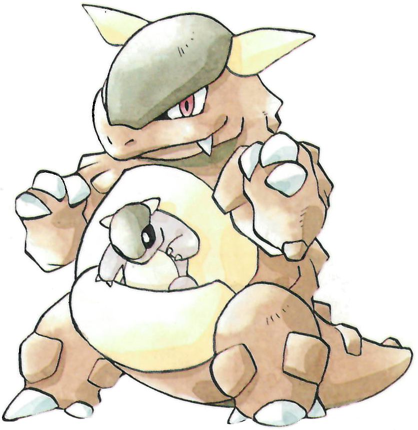 I Do See It, But It's Really Not That Stunning, I Think - Kangaskhan Gen 1 Art (836x861), Png Download