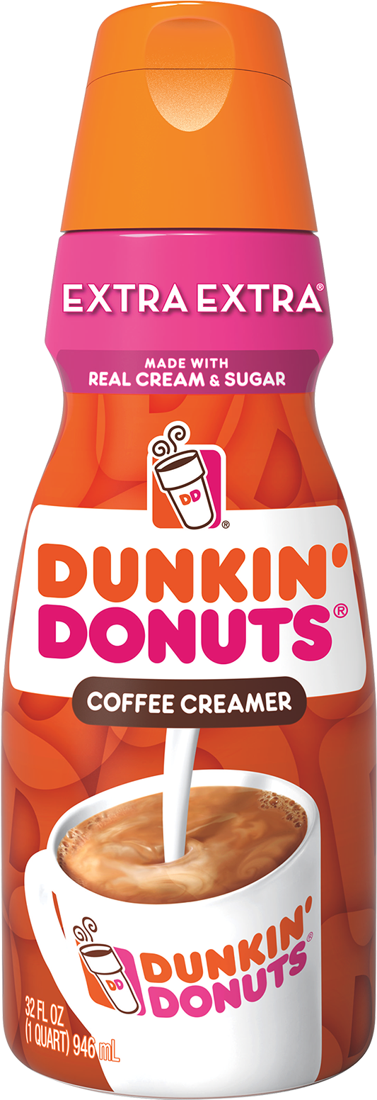 Dunkin' Donuts® Extra Extra Coffee Creamer - Dunkin Donuts Coffee Creamer Vanilla Extra (1500x1632), Png Download