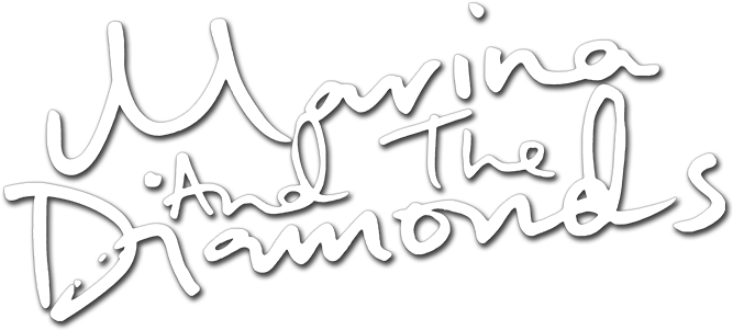 Marina & The Diamonds Image - Marina And The Diamonds White Logo Png (800x310), Png Download