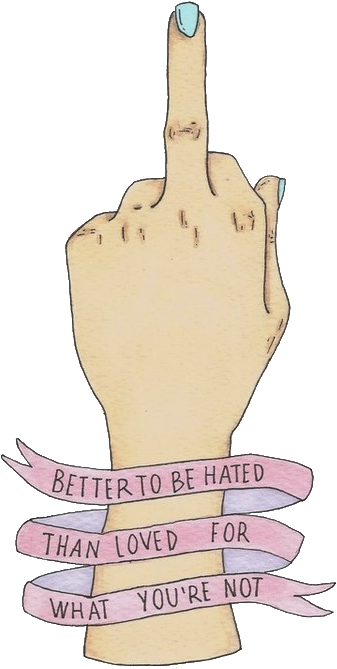 Lyrics Marina And The Diamonds You Are Not A Robot - Girl Drawing Middle Finger (481x750), Png Download
