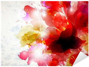 Abstract Background With Red And Pink Elements Formed - Monroe Canvas Print, 150x50 Cm, Posters, Prints (400x400), Png Download