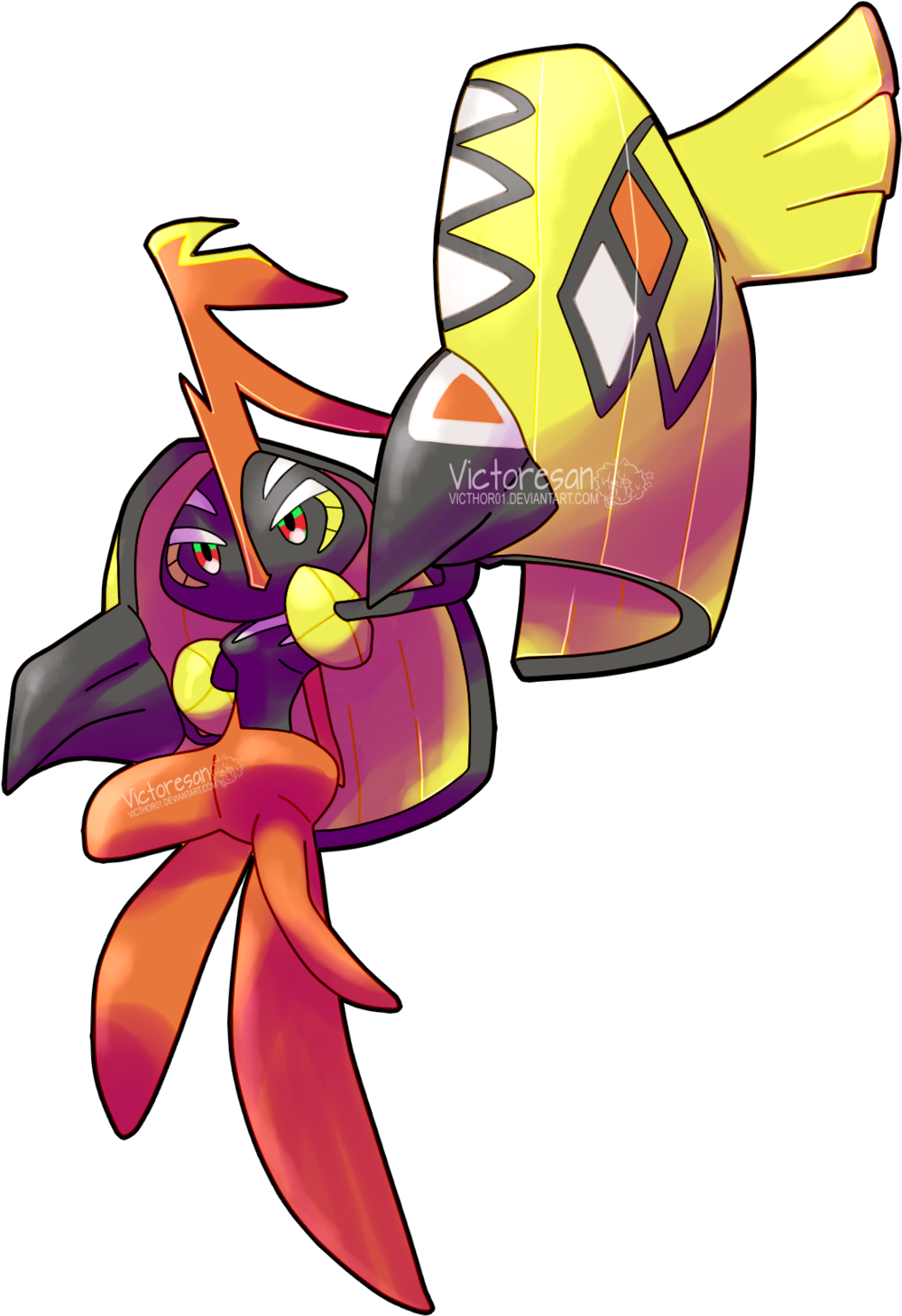Tapu Koko By Vikthor01-da8g906 - Pokemon Cute Tapu Koko (1024x1485), Png Download