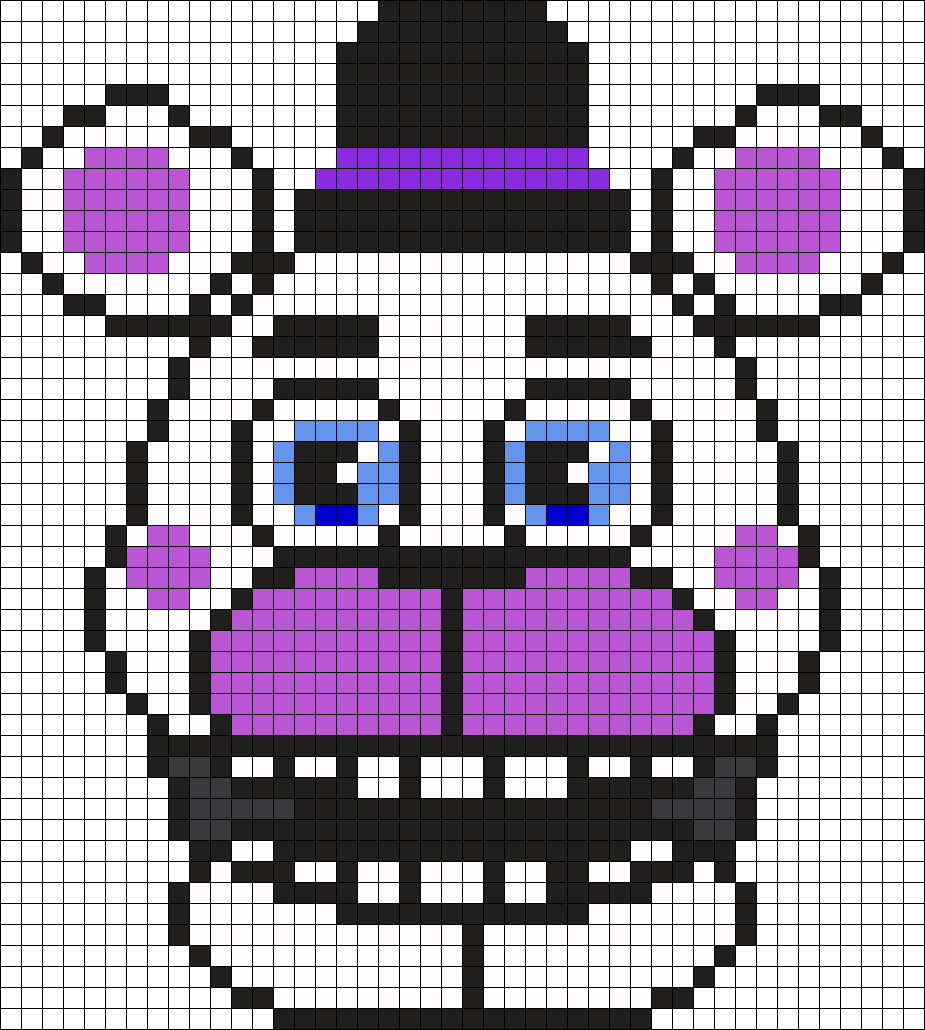 Funtime Freddy Perler Bead Pattern / Bead Sprite - Creative Arts (925x1030), Png Download