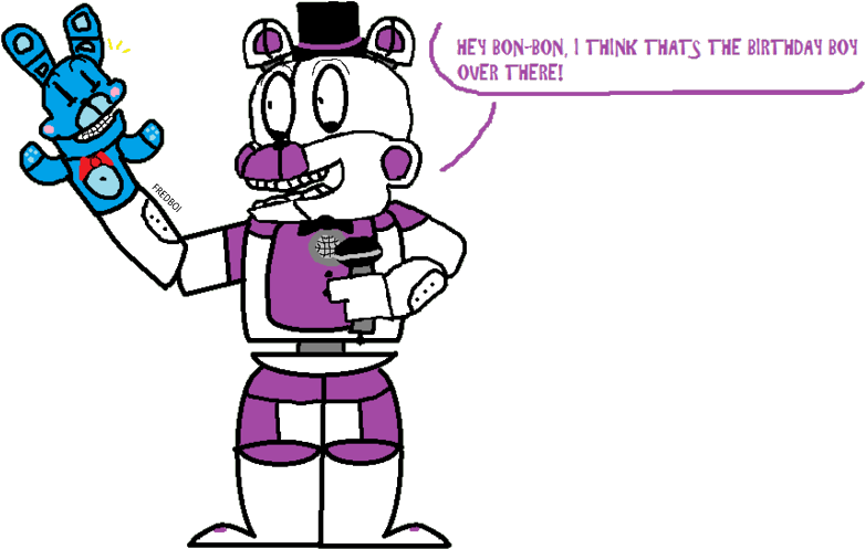 28 Collection Of Funtime Freddy Drawings - Drawing (1000x626), Png Download