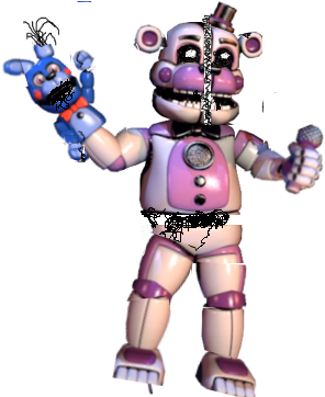Crazy Funtime Freddy - Fnaf Funtime Freddy No Bon Bon (400x405), Png Download