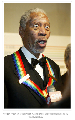 Morgan Freeman Says "we Invented God," "i Think I'm - Happy Morgan Freeman (405x405), Png Download