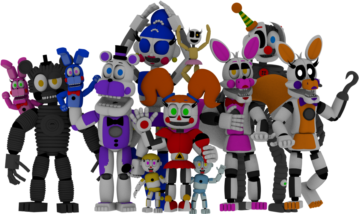 Circus Baby, Ballora, Funtime Foxy, Funtime Freddy - Five Nights At Freddy's: Sister Location (1280x720), Png Download
