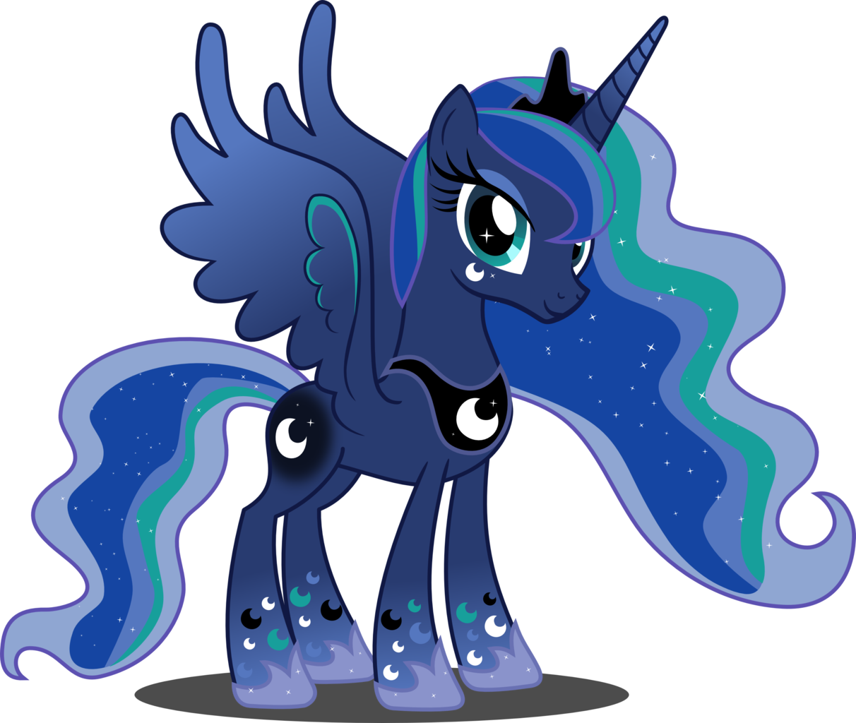 Vector Luna Hooded Figure - Mylittlepony Princess Luna (1212x1024), Png Download