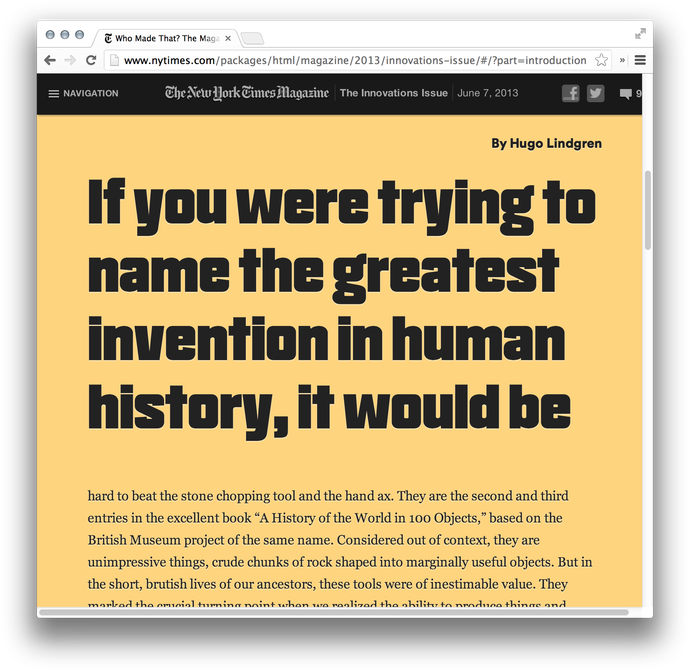 The New York Times Magazine, 2013 Innovations Issue, - Magazine (700x681), Png Download