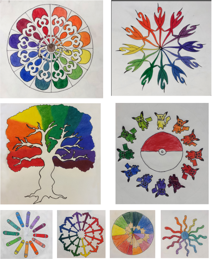 Colour Wheel Art Design (703x858), Png Download