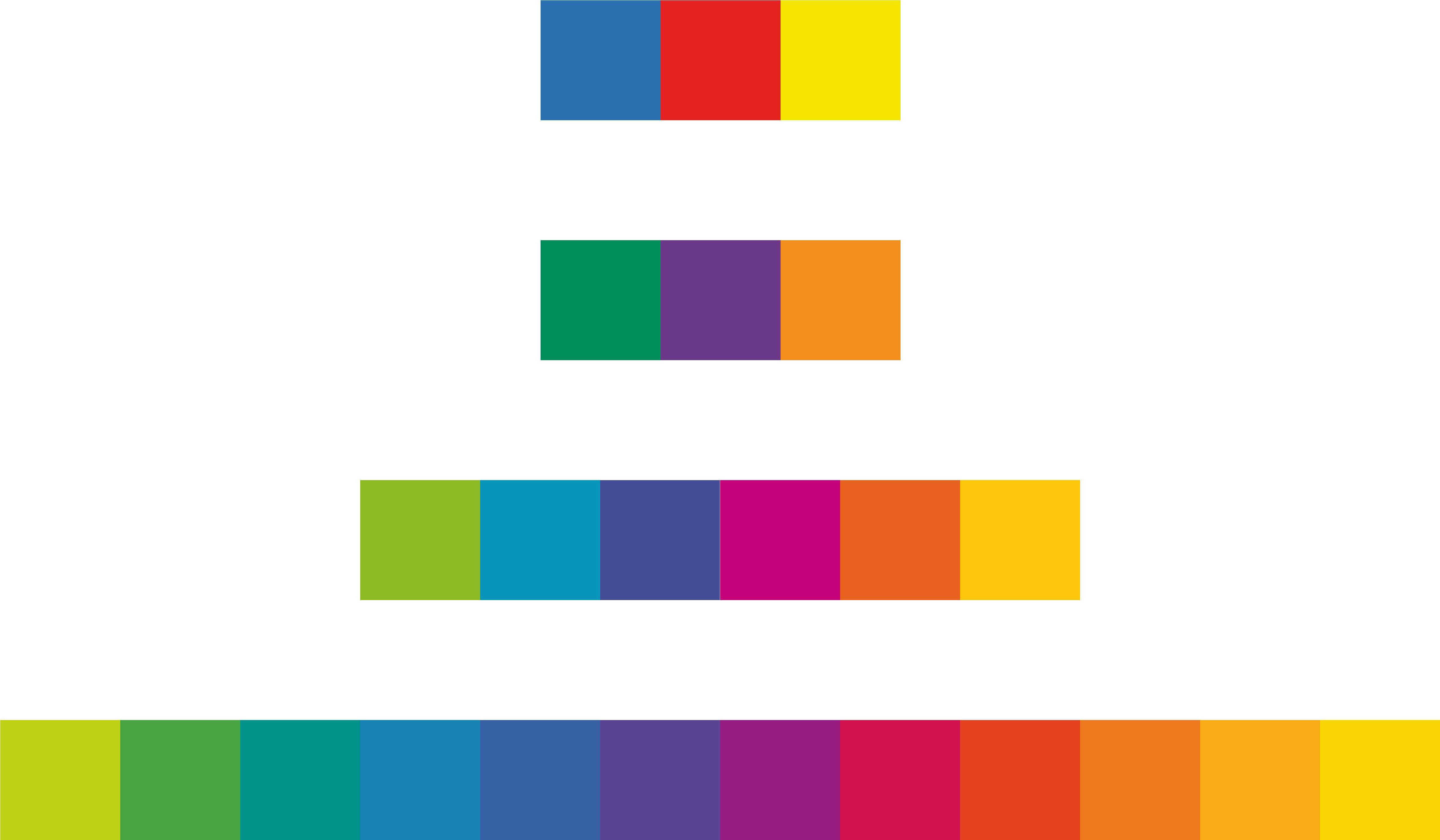 The First Line Are The First Order Colors, The Second - Color Wheel In A Line (5950x3825), Png Download