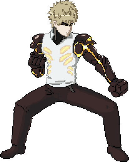 Genos Transparent Pixel Graphic Royalty Free Download - Genos Pixel Art (538x580), Png Download