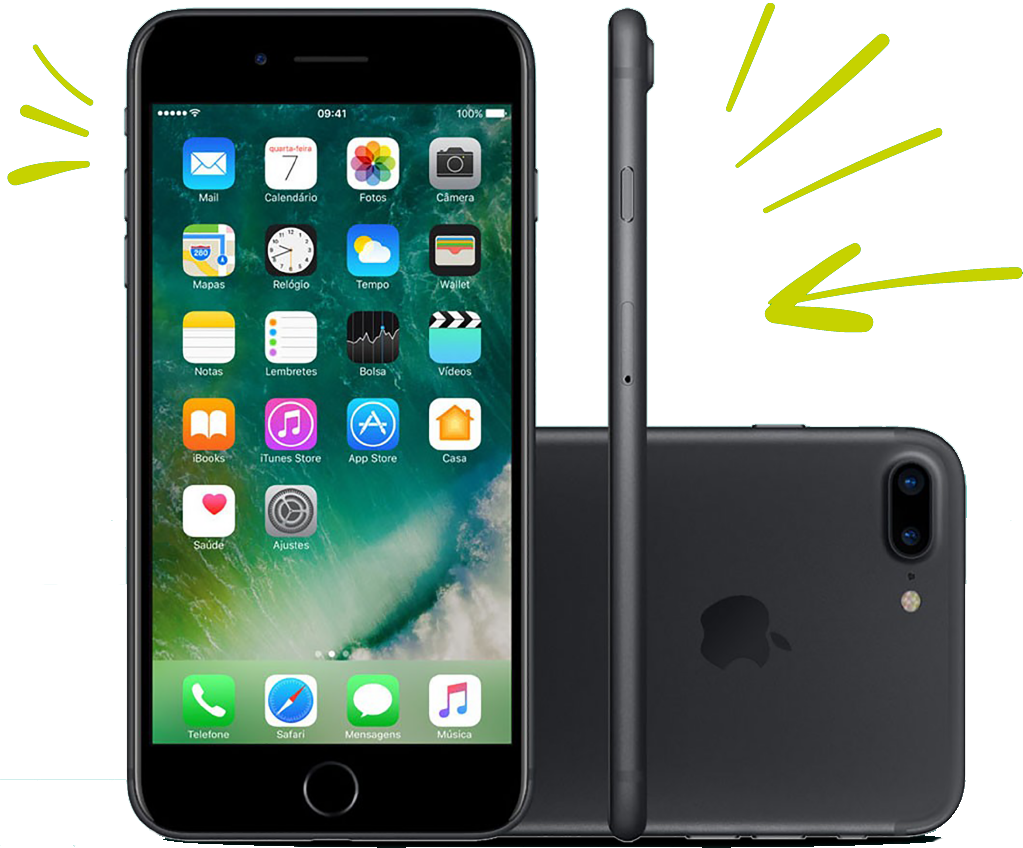 Celular - Iphone 7 Plus De 128 (1023x848), Png Download