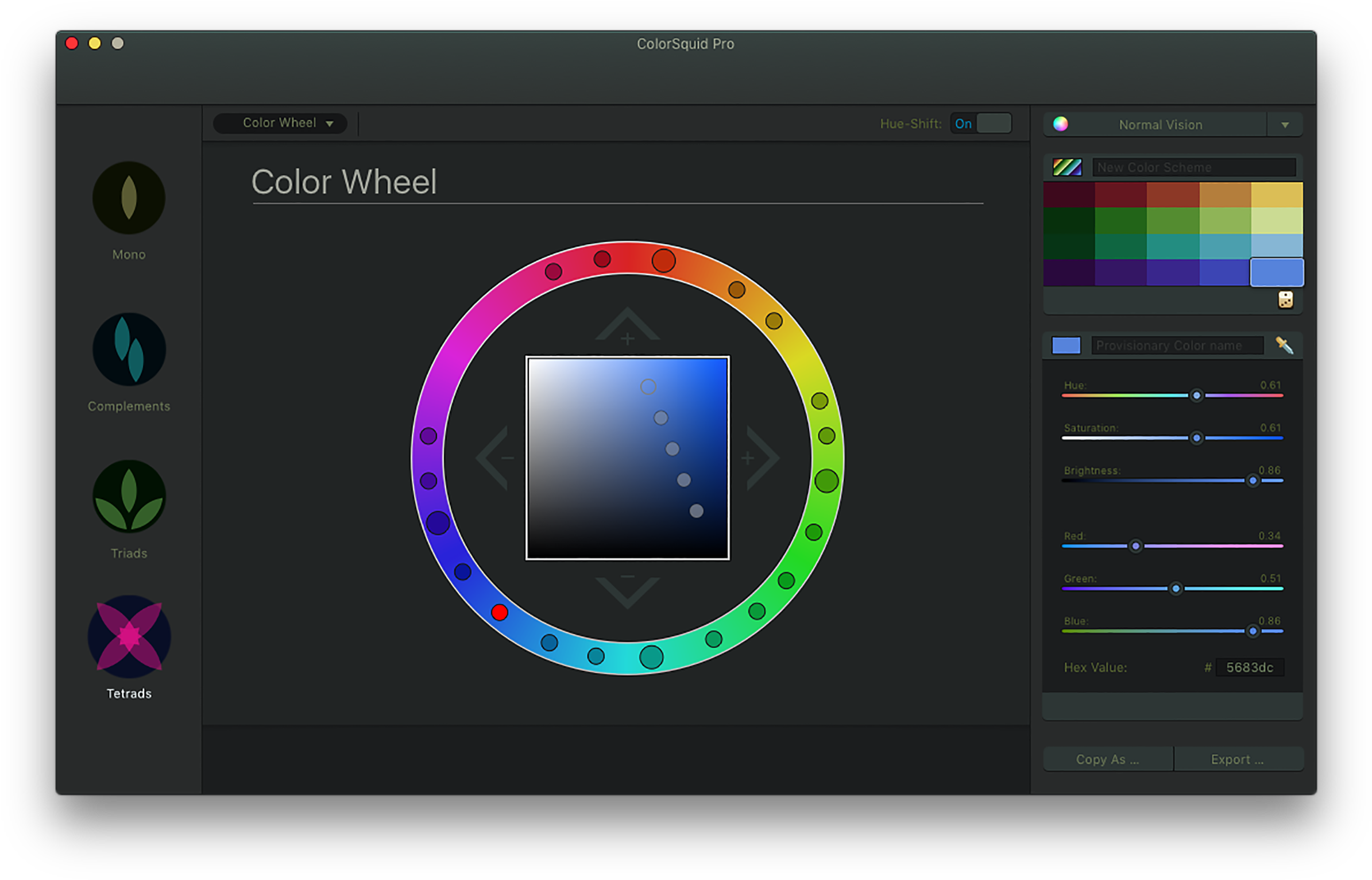 Color Wheel Mode - Color Squid Mac (2420x1554), Png Download