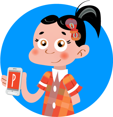 Pilar Y Su Celular (412x423), Png Download