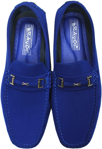 Picture Of Royal Blue Slip On Shoe - Geno's Formal Affair (550x549), Png Download