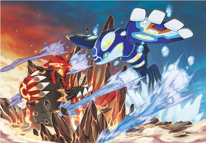 'primal Reversion' Is Pokémon's New Type Of Evolution - Kyogre Groudon (832x468), Png Download