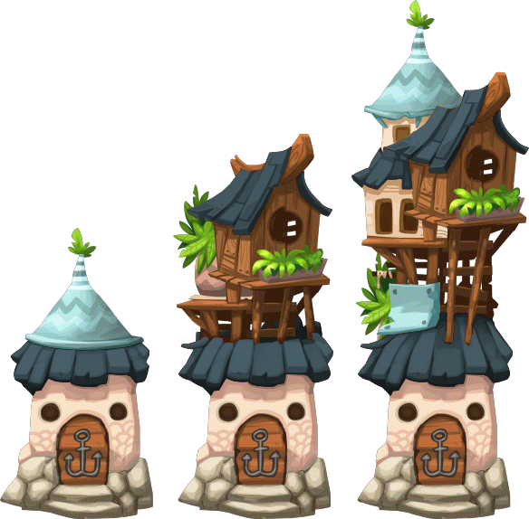 Pirate House Buccaneers House Level 1to3 - Happy Street Buccaneers House (584x574), Png Download