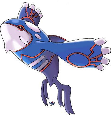 Es Capaz De Combatir Dormido Y Cumplir Deseos - Kyogre Png (376x392), Png Download