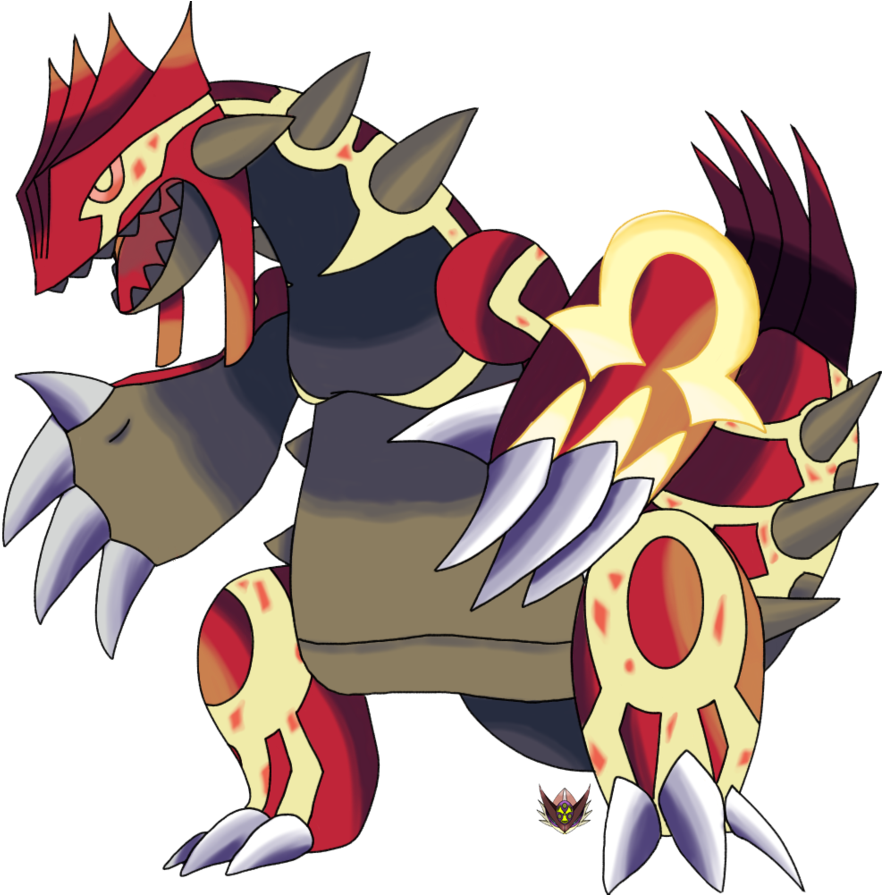 Omega Groudon - Groudon Mega Evolution (894x894), Png Download