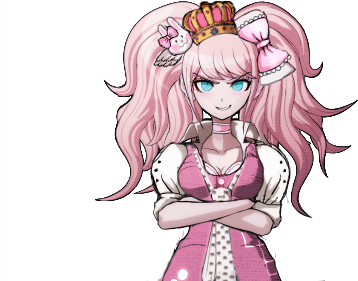 • Fashion Edits Lolita Au Dangan Ronpa Junko Enoshima - Dangan Ronpa Junko Sprite (480x280), Png Download