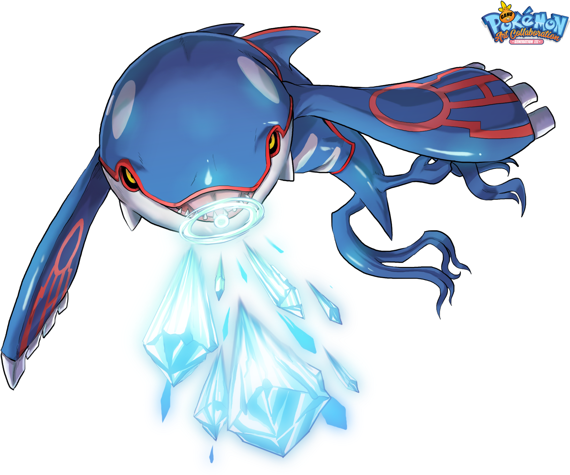#382 Kyogre In Our Pokemon Generation Iii Art Tribute - Kyogre Fanart (2084x1579), Png Download