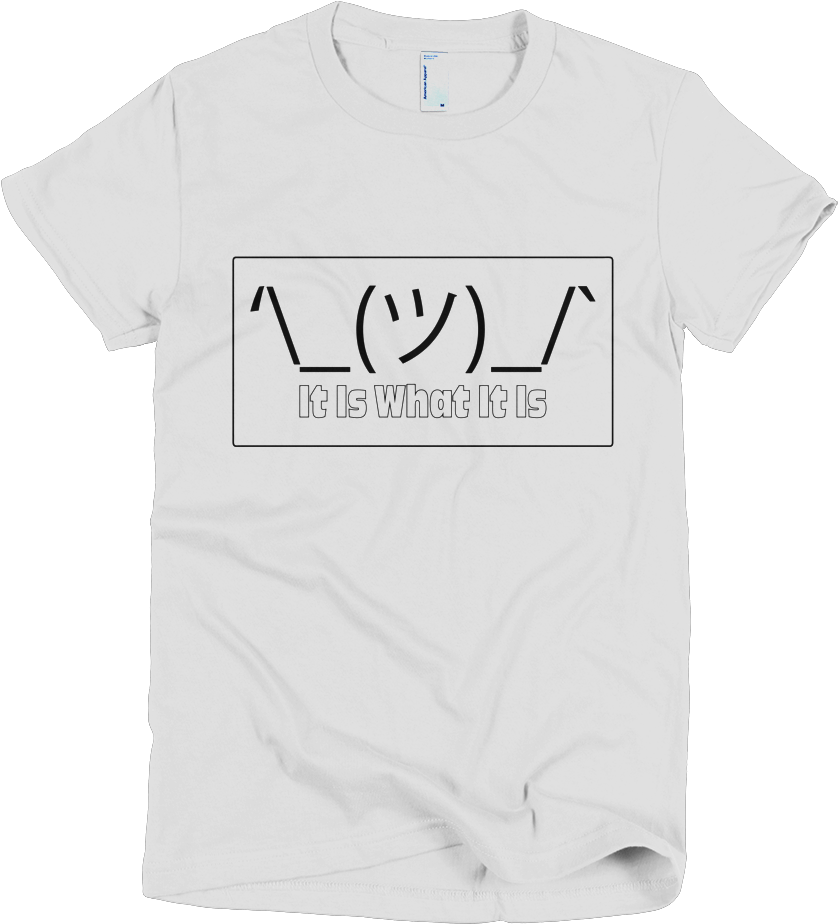 Emoji Shrug It Is What It Is - T-shirt (1000x1000), Png Download