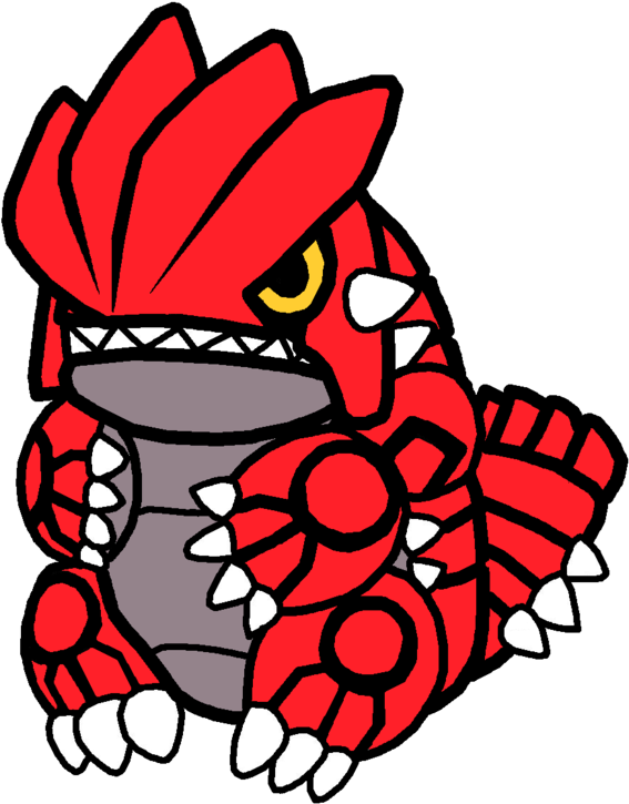 Groudon Transparent Chibi Clip Art Free Download - Groudon Chibi (600x764), Png Download