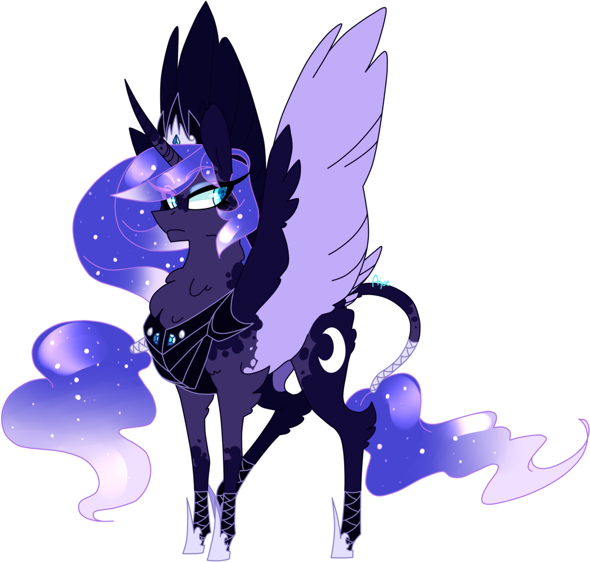 Luna By Ajuethemod - Celestia And Luna Redesign (1280x1148), Png Download