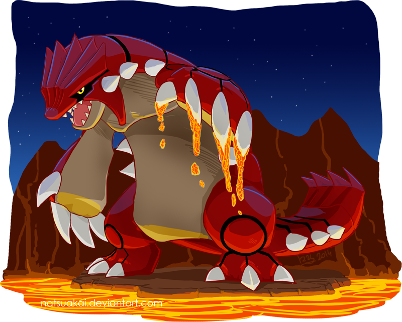 Vector Black And White Download Groudon By Natsuakai - Feraligatr Natsu Akai (800x641), Png Download