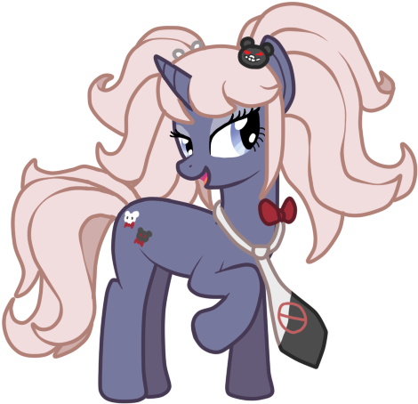 Crossover, Danganronpa, Junko Enoshima, Ponified, Safe - Danganronpa My Little Pony (501x481), Png Download