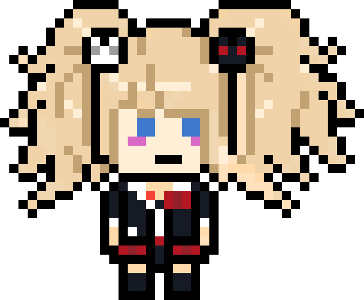 Junko Enoshima - Danganronpa Junko Pixel Art (1200x1020), Png Download
