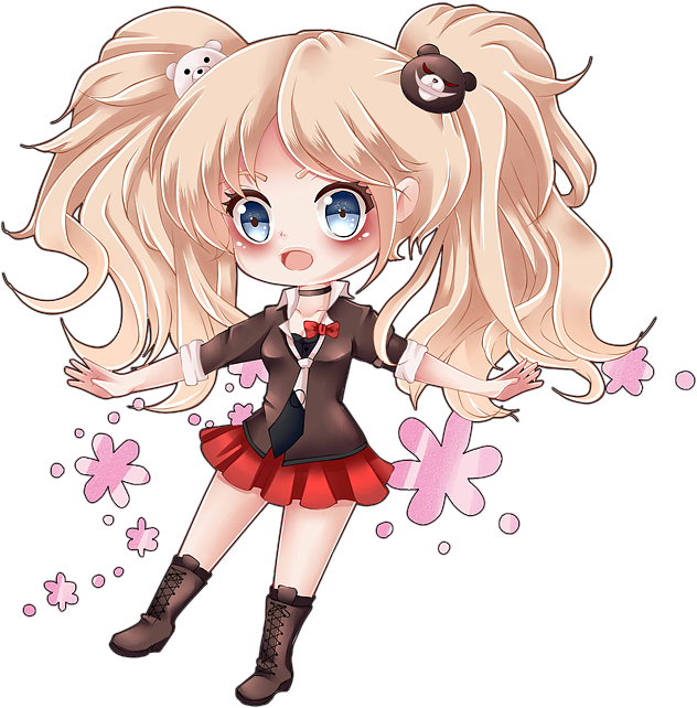 My Avatar Page - Danganronpa Junko Enoshima Chibi (636x684), Png Download