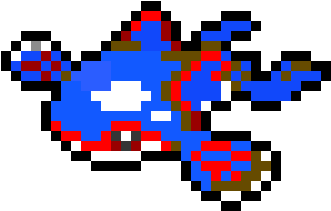 Kyogre - Pixel Art Kyogre (540x440), Png Download