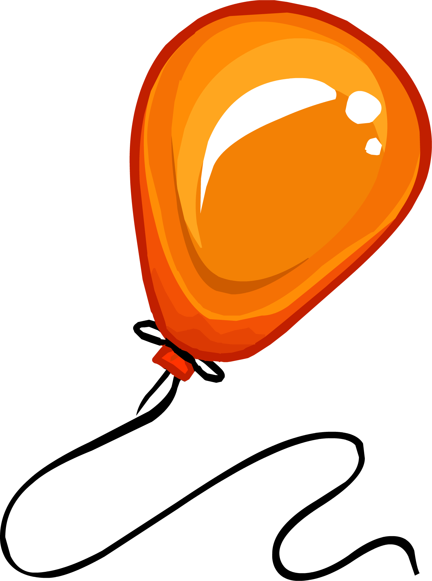 Clip Art Royalty Free Image Orange Balloon Clothing - Orange Balloon (1466x1971), Png Download