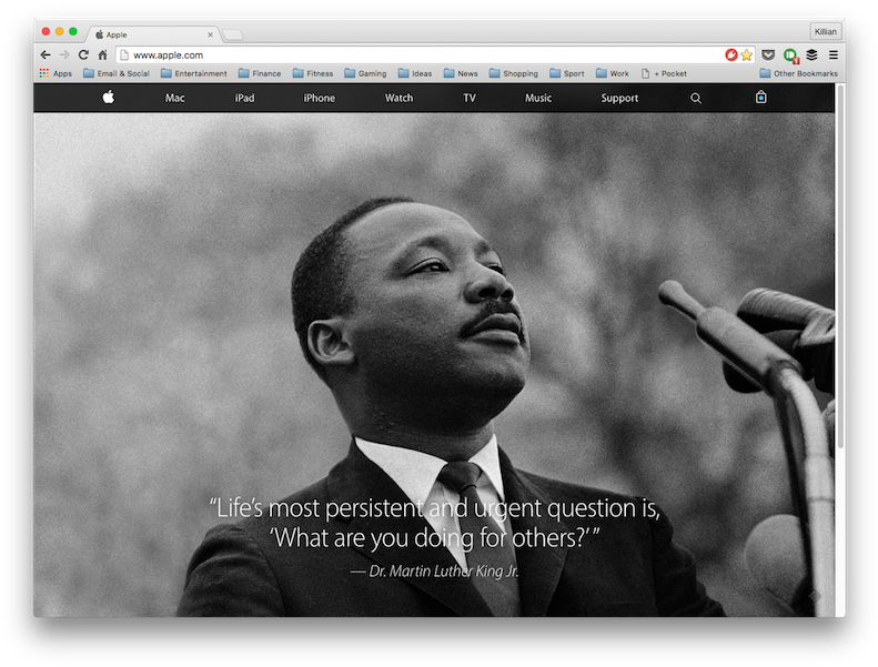 Apple Homepage On Mlk Day - Martin Luther King Jr F (800x608), Png Download