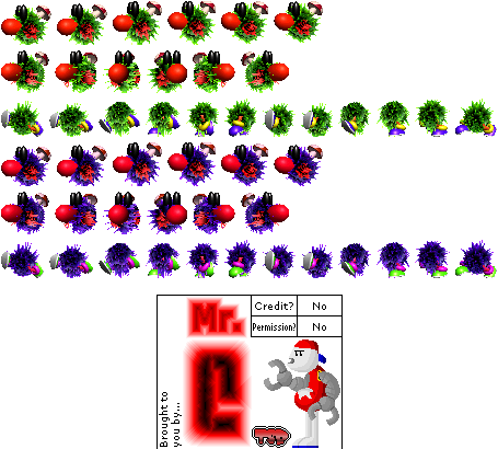 Yoshi's Story Sprite Sheets N64 - Yoshi's Story Wiggler (455x410), Png Download