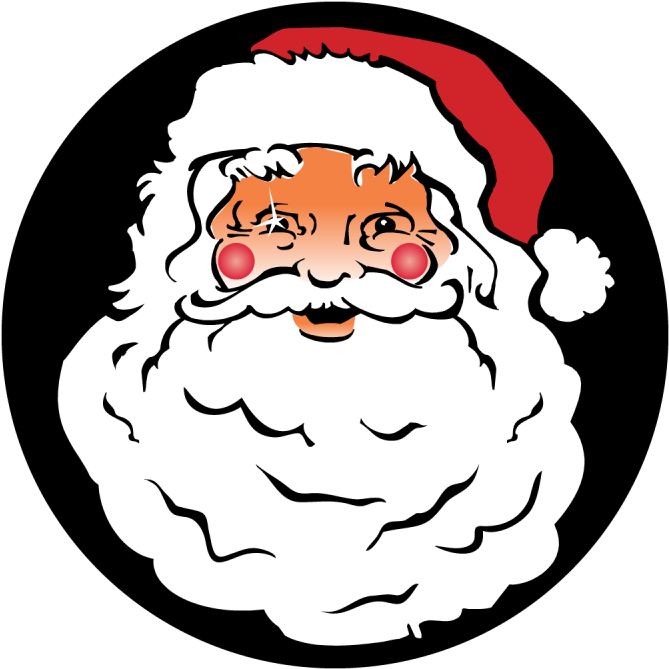 Santa's Face - Custom Santa Claus Key Tag (800x800), Png Download