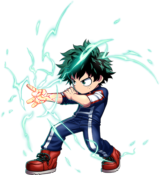 Brave Frontier 7 Star Midoriya Unit Art - Brave Frontier Boku No Hero (673x735), Png Download