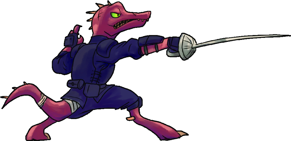 “ Sliceface The Ninja Kobold I Drew In A Stream With - Streaming Media (1076x572), Png Download